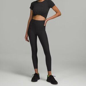 Lululemon Base Pace High-Rise Ribbed Tight 25" Black size 6